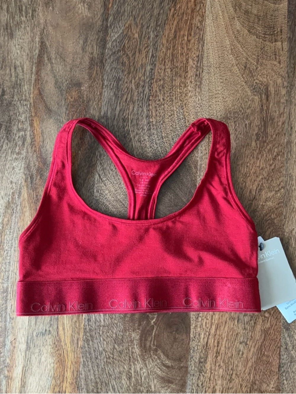 Calvin Klein Red Racerback Bralette - Picture 3 of 6